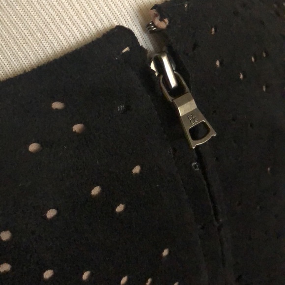 Faux suede laser cut BCBG Max Azria top - Picture 3 of 4